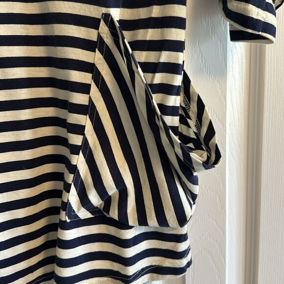 Nanette Lepore Swim Women’s Navy Blue and Ivory Striped Beach Cover-up - Size S - Picture 3 of 7